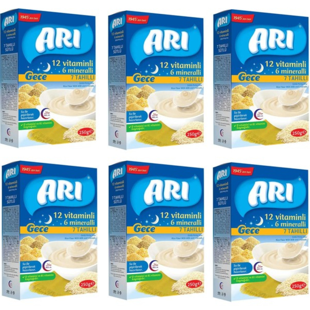 Arı Mama Gece Sütlü 7 Tahıllı Pirinç Unu 250 gr - 6'lı Oto Boyaları Fiyatı