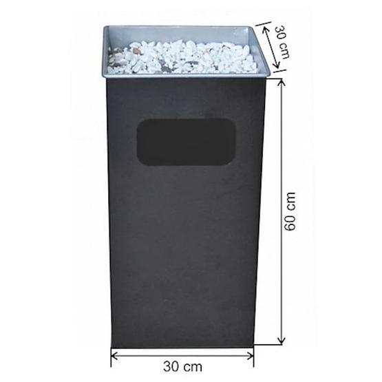 Arı Metal 1118 54 lt Kare Küllüklü Boyalı Çöp Kovası