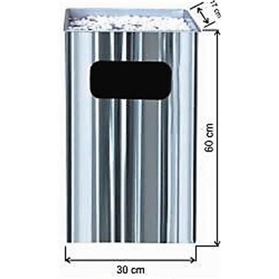 Arı Metal 1216 30 lt Dikdörtgen Küllüklü Çöp Kovası
