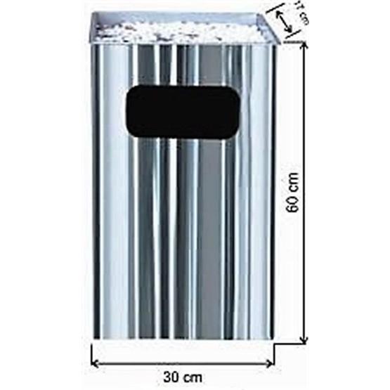 Arı Metal 1216 30 lt Dikdörtgen Küllüklü Çöp Kovası