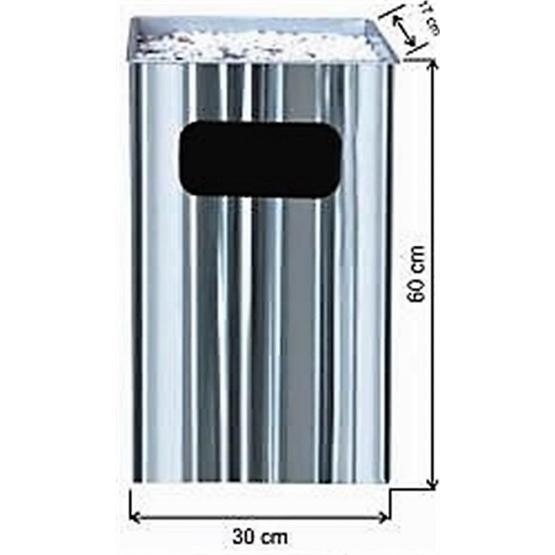Arı Metal 1216 30 lt Dikdörtgen Küllüklü Çöp Kovası
