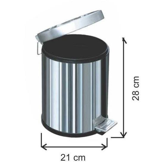 Arı Metal 5 lt Paslanmaz Pedallı Çöp Kovası