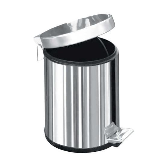 Arı Metal 5 lt Paslanmaz Pedallı Çöp Kovası