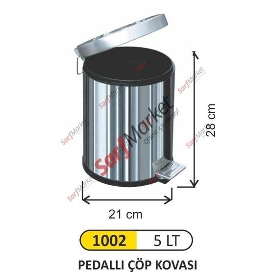 Arı Metal 5 lt Paslanmaz Pedallı Çöp Kovası Çöp Kovaları Fiyatı