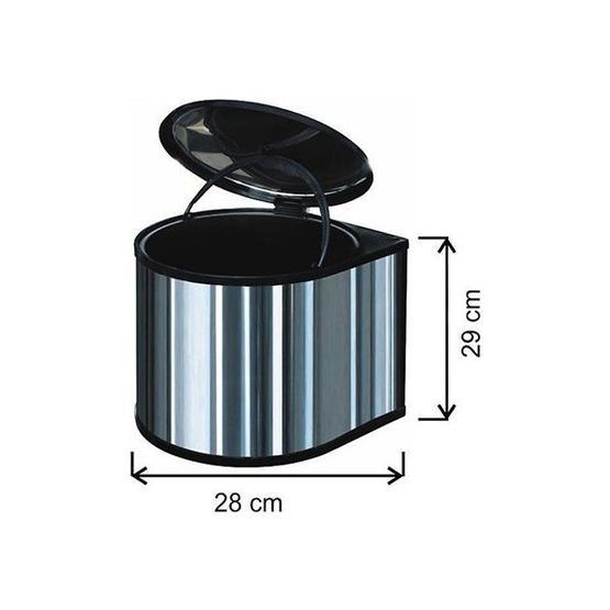 Arı Metal Dolap İçi Krom Çöp Kovası