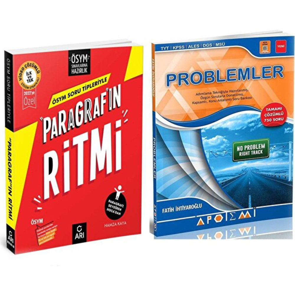 Arı Paragrafın Ritmi ve Apotemi Problemler Soru Bankası 2 Kitap Set Temel Yeterlilik Testi (TYT) Fiyatı