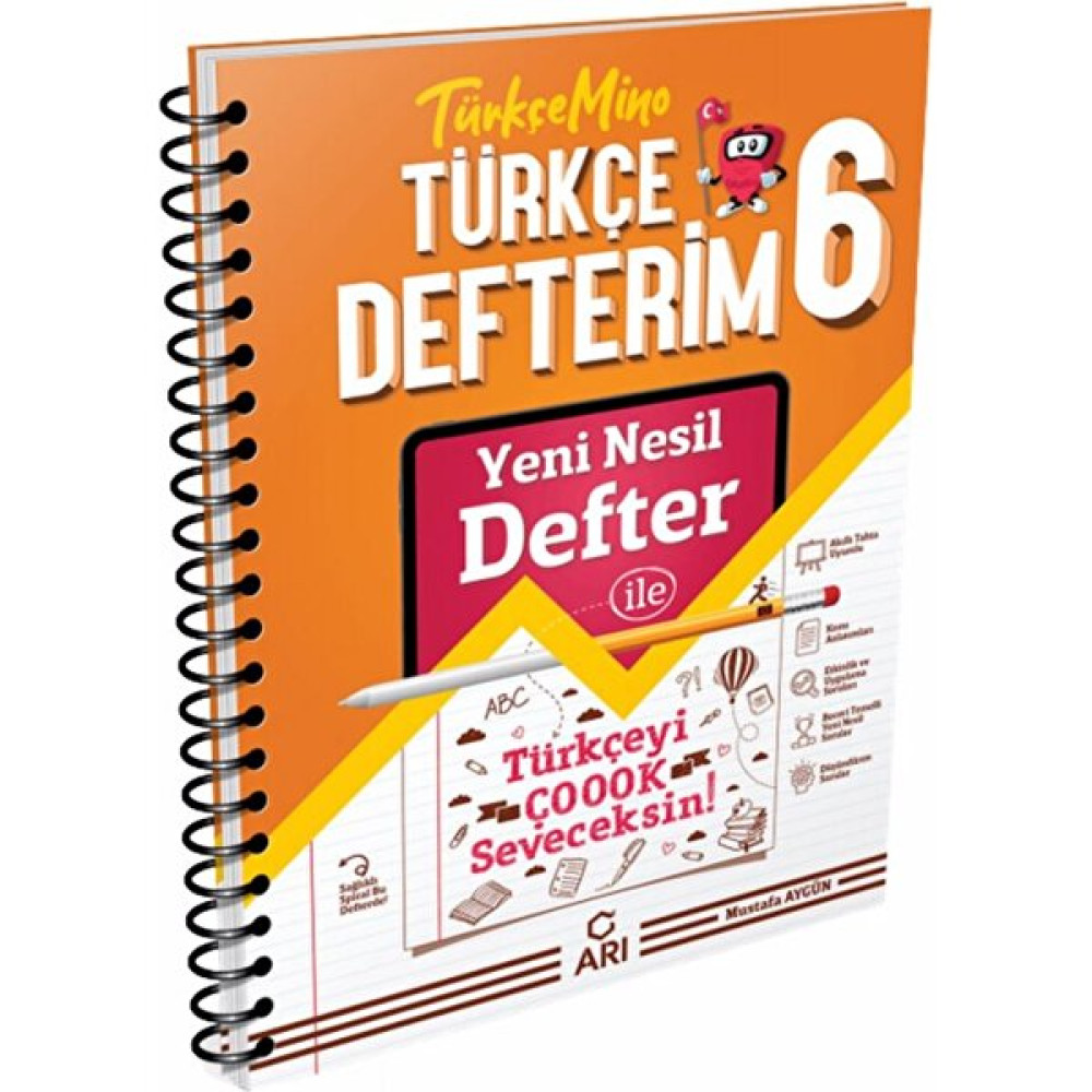 Arı Yayıncılık 6.sınıf Türkçemino Türkçe Defterim Kaynak Kitapları Fiyatı