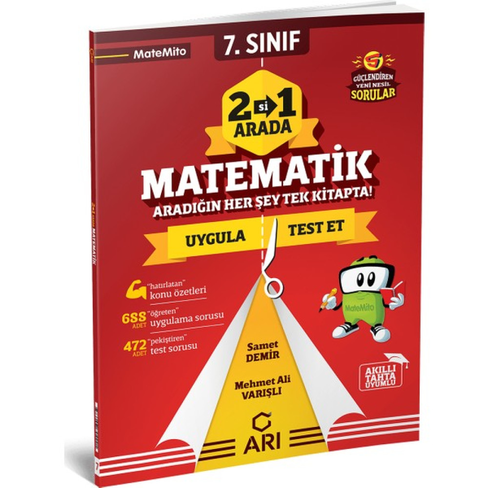 Arı Yayıncılık 7.Sınıf Matemito 2’si 1 Arada Matematik Matematik Fiyatı