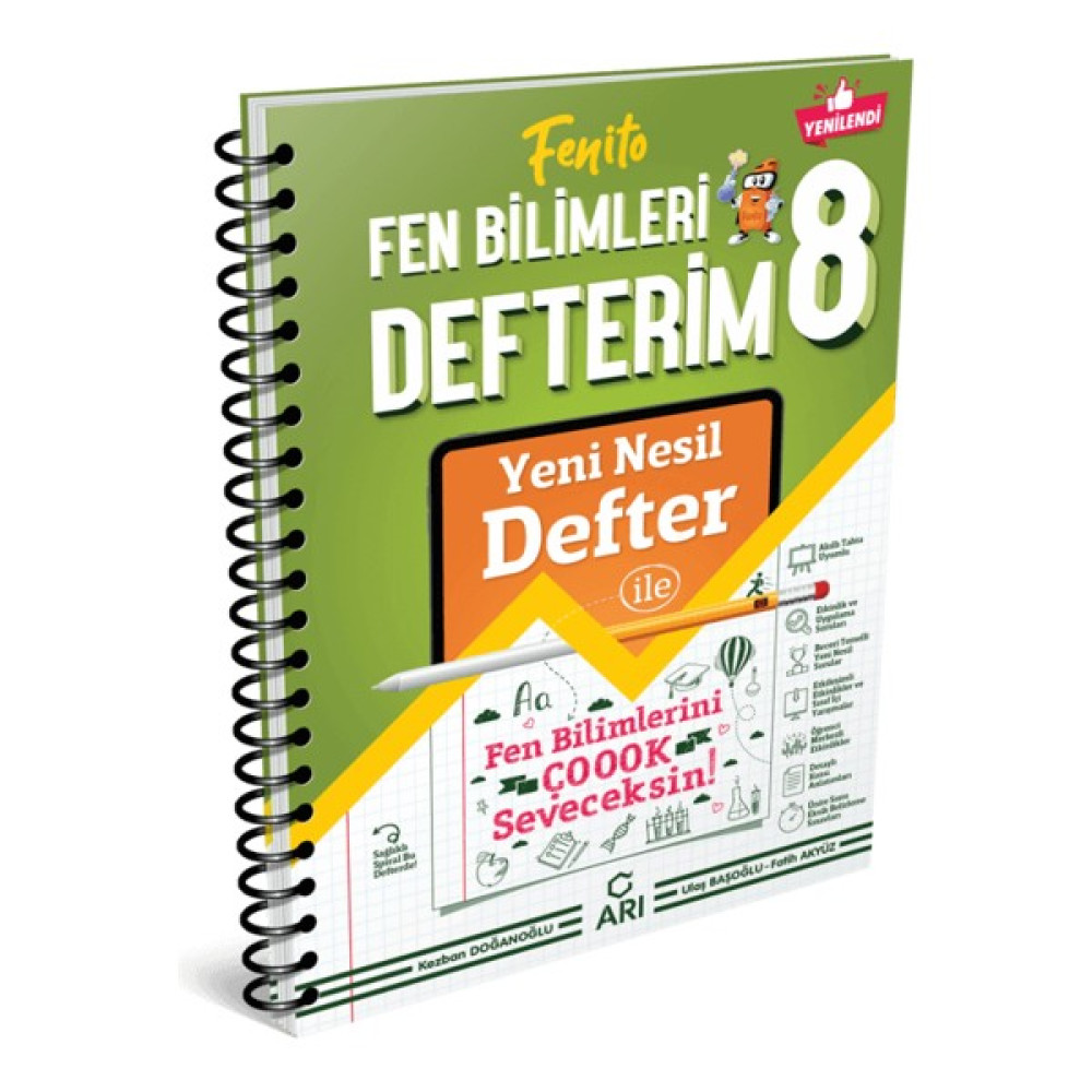 Arı Yayıncılık 8.sınıf Fenito Fen Bilimleri Defterim Kaynak Kitapları Fiyatı