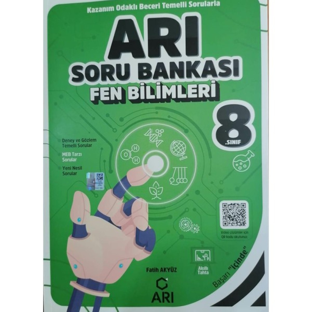 Arı Yayıncılık 8.sınıf LGS Fen Bilimleri Soru Bankası- Aryn Tüm Dersler Fiyatı