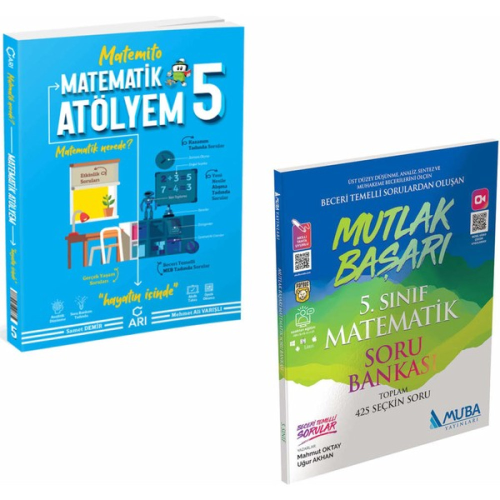 Arı Yayıncılık Arı Yayınları 5. Sınıf Matemito Matematik Atölyem ve Mutlak Başarı Matematik Soru Bankası Matematik Fiyatı