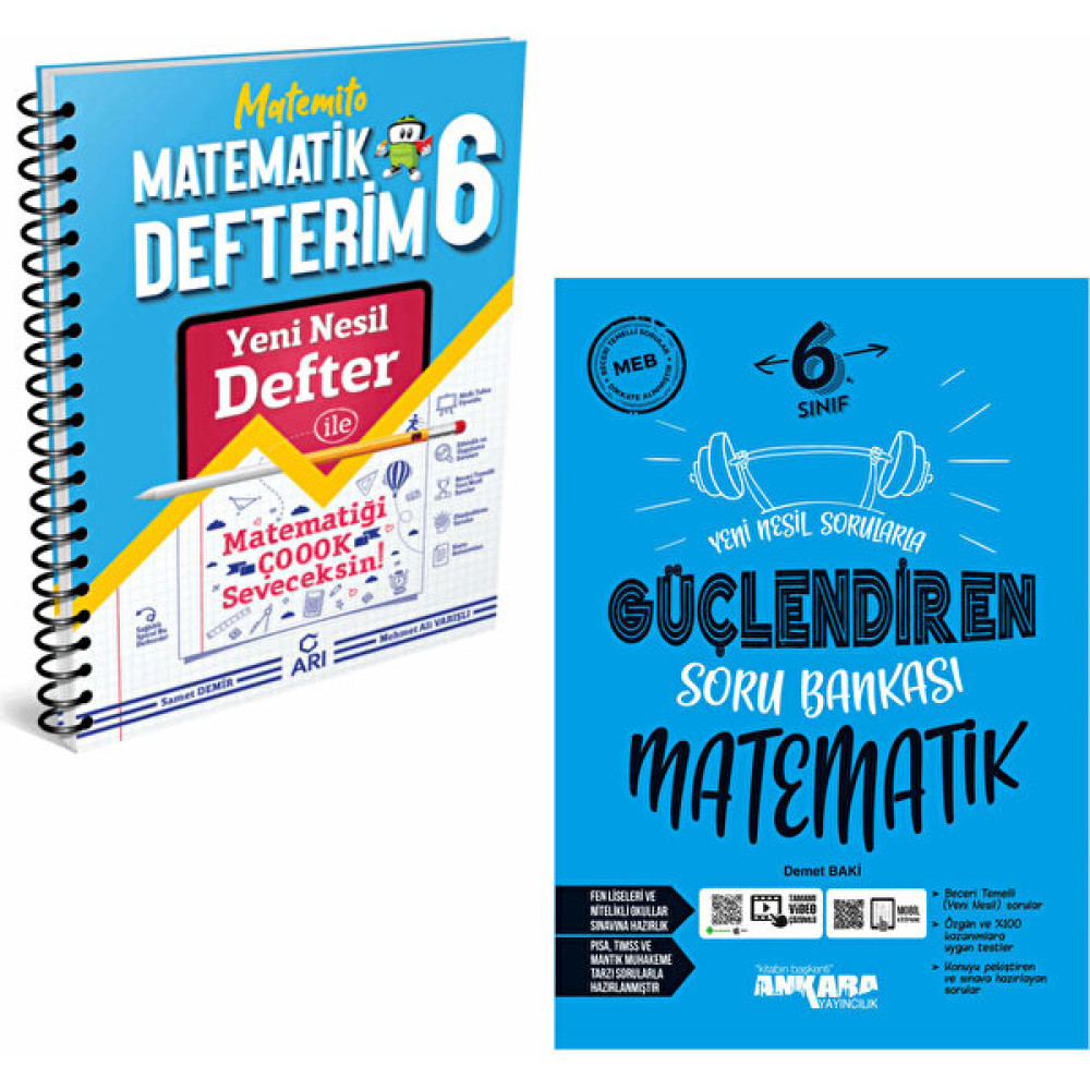 Arı Yayıncılık Arı Yayınları 6. Sınıf Matemito Matematik Defterim ve Ankara Matematik Güçlendiren Soru Bankası Matematik Fiyatı