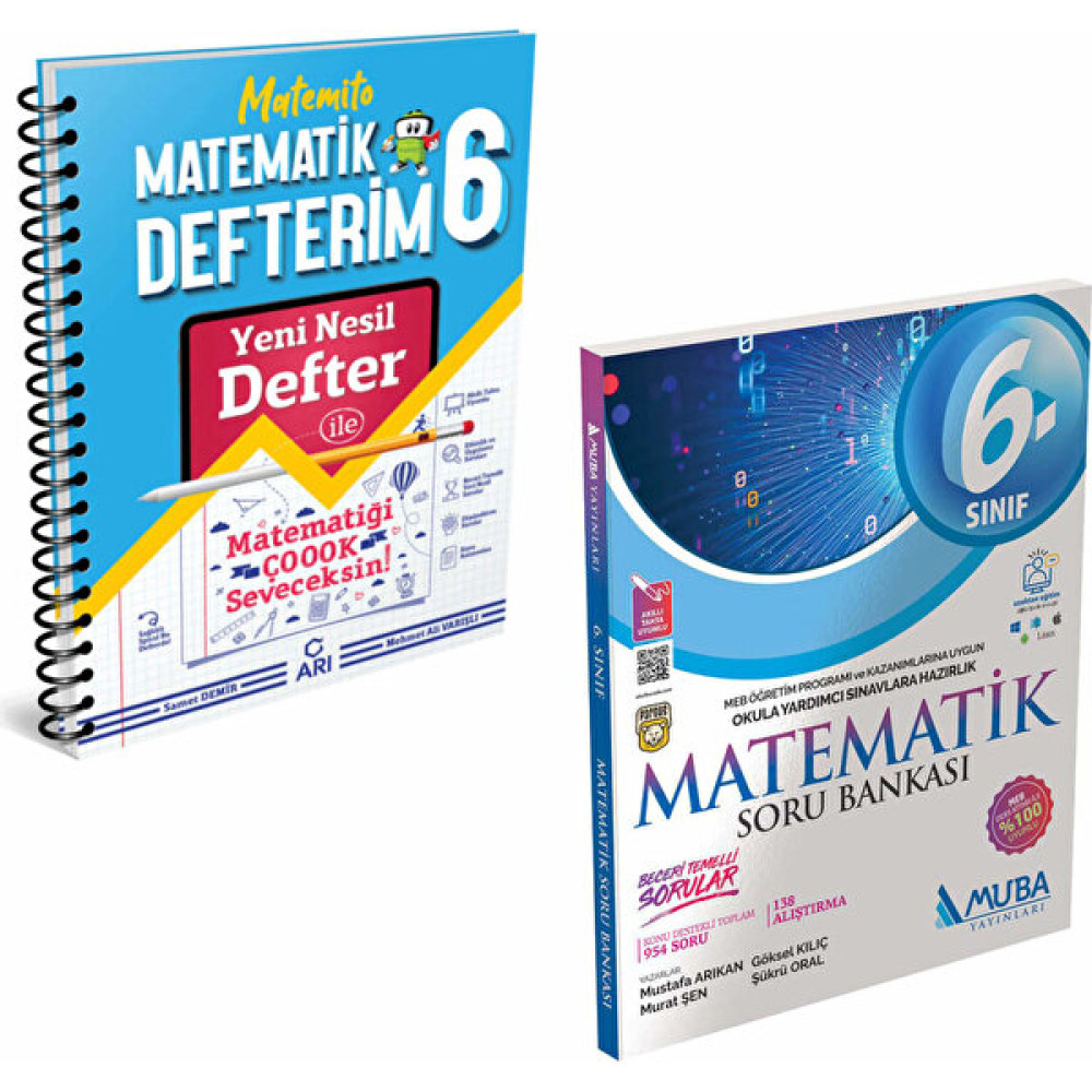 Arı Yayıncılık Arı Yayınları 6. Sınıf Matemito Matematik Defterim ve Muba Matematik Soru Bankası Matematik Fiyatı