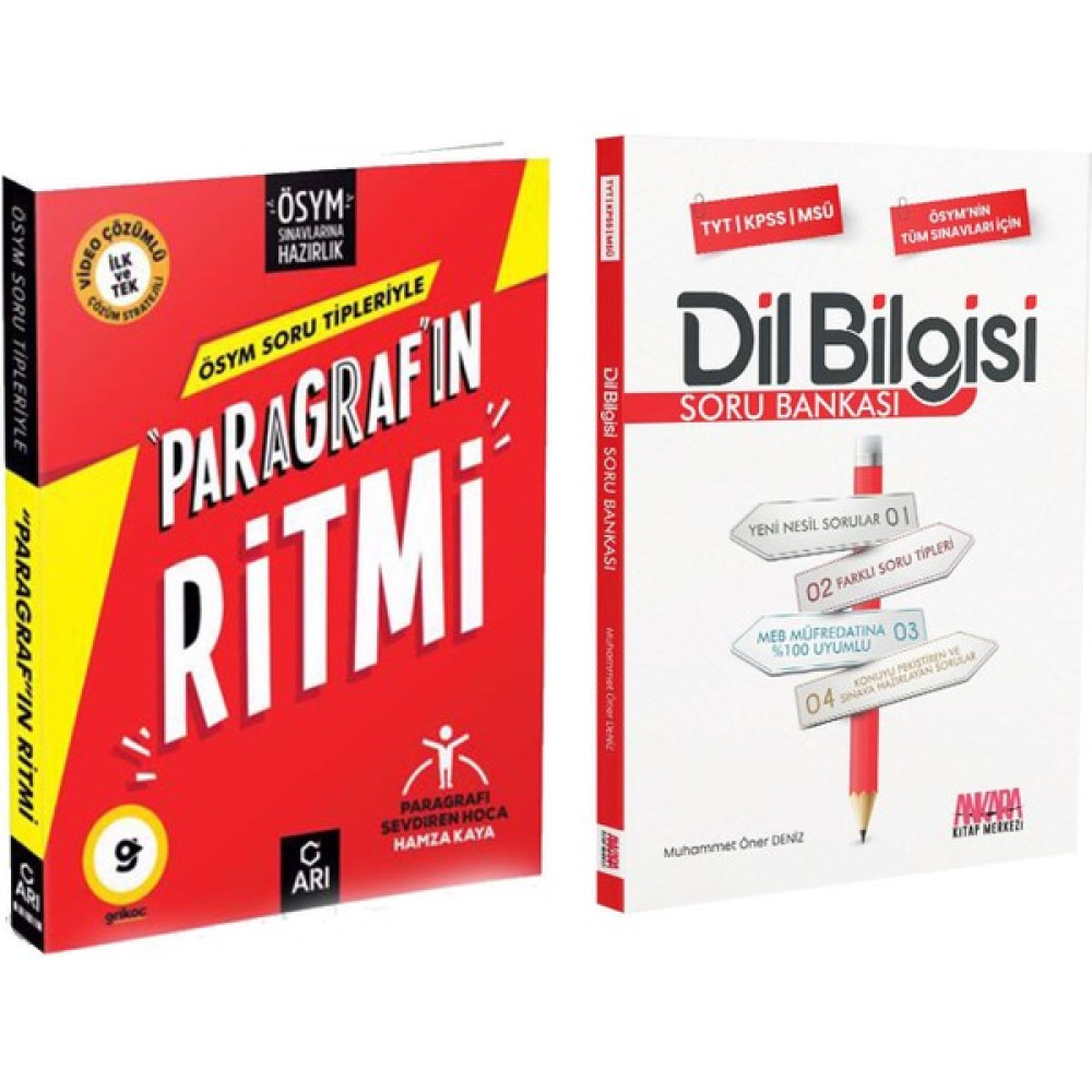 Arı Yayıncılık Paragrafın Ritmi ve Akm Dil Bilgisi Soru Bankası Seti 2 Kitap Temel Yeterlilik Testi (TYT) Fiyatı