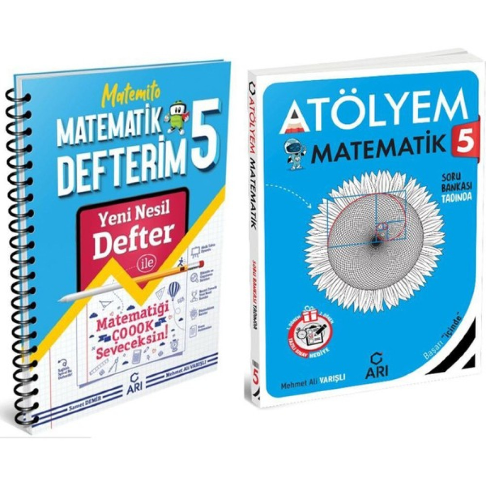 Arı Yayınları 5. Sınıf Matematik Akıllı Defteri - Atölyem Seti 2 Kitap Kaynak Kitapları Fiyatı