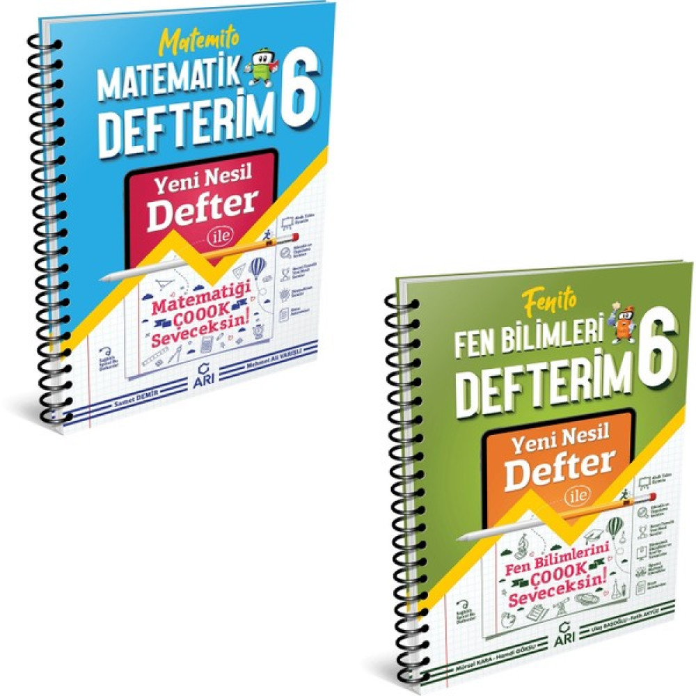 Arı Yayınları 6. Sınıf Matematik Fen Bilimleri Yeni Nesil Defterim Seti Yeni 2022 Kaynak Kitapları Fiyatı