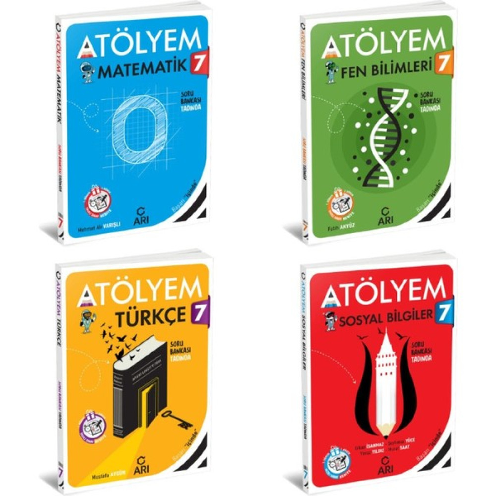Arı Yayınları 7. Sınıf 4'lü Atölyem Seti(T-M-F-S) Tüm Dersler Fiyatı