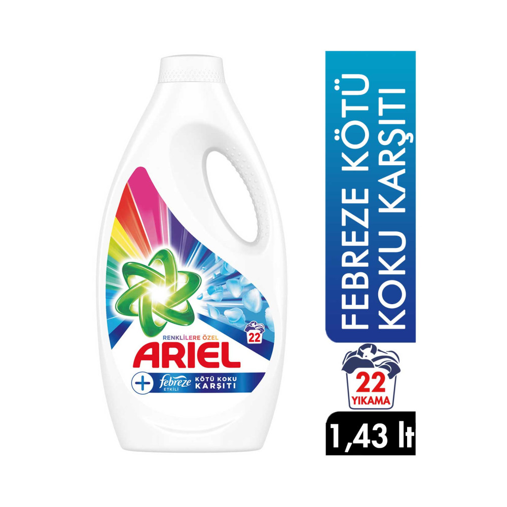 Ariel Sıvı Çamaşır Deterjanı 1,43 lt 22 Yıkama Febreze Kötü Koku Karşı Çamaşır Yıkama Fiyatı