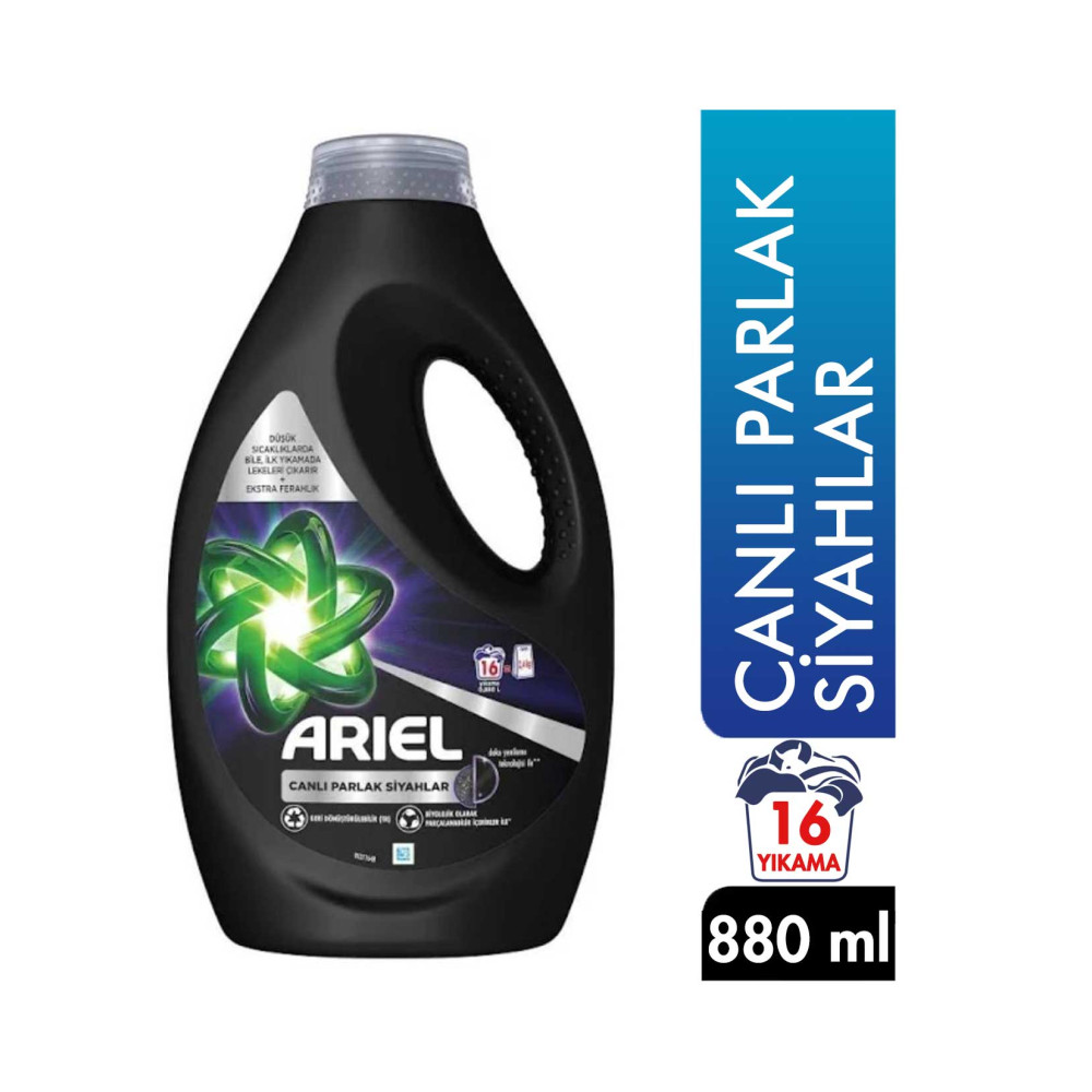 Ariel Sıvı Çamaşır Deterjanı 880 ml 16 Yıkama Canlı Parlak Siyahlar Çamaşır Yıkama Fiyatı