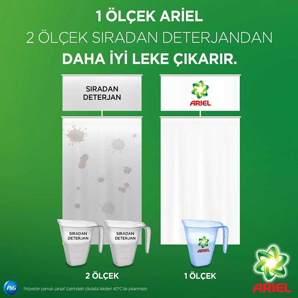 Ariel Toz Çamaşır Deterjanı 12 kg 80 Yıkama Dağ Esintisi Renklilere Öz