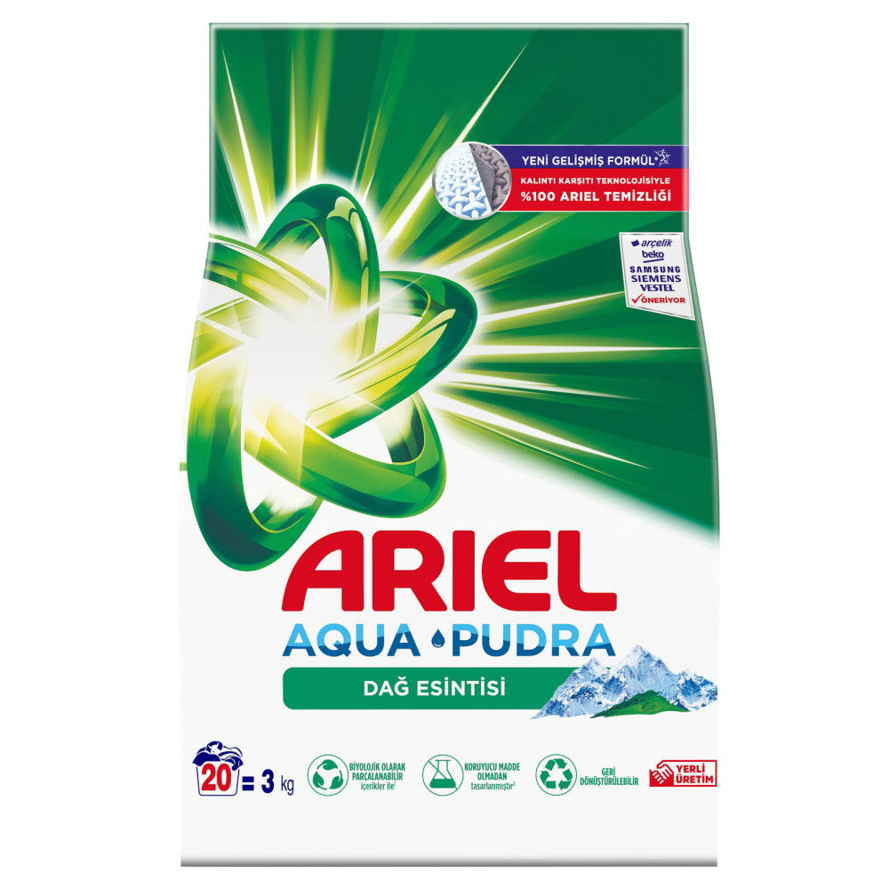 Ariel Toz Çamaşır Deterjanı 3 kg Dağ Esintisi