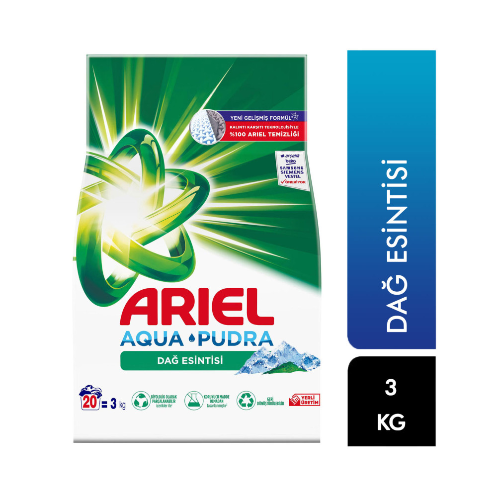 Ariel Toz Çamaşır Deterjanı 3 kg Dağ Esintisi Çamaşır Deterjanı Fiyatı