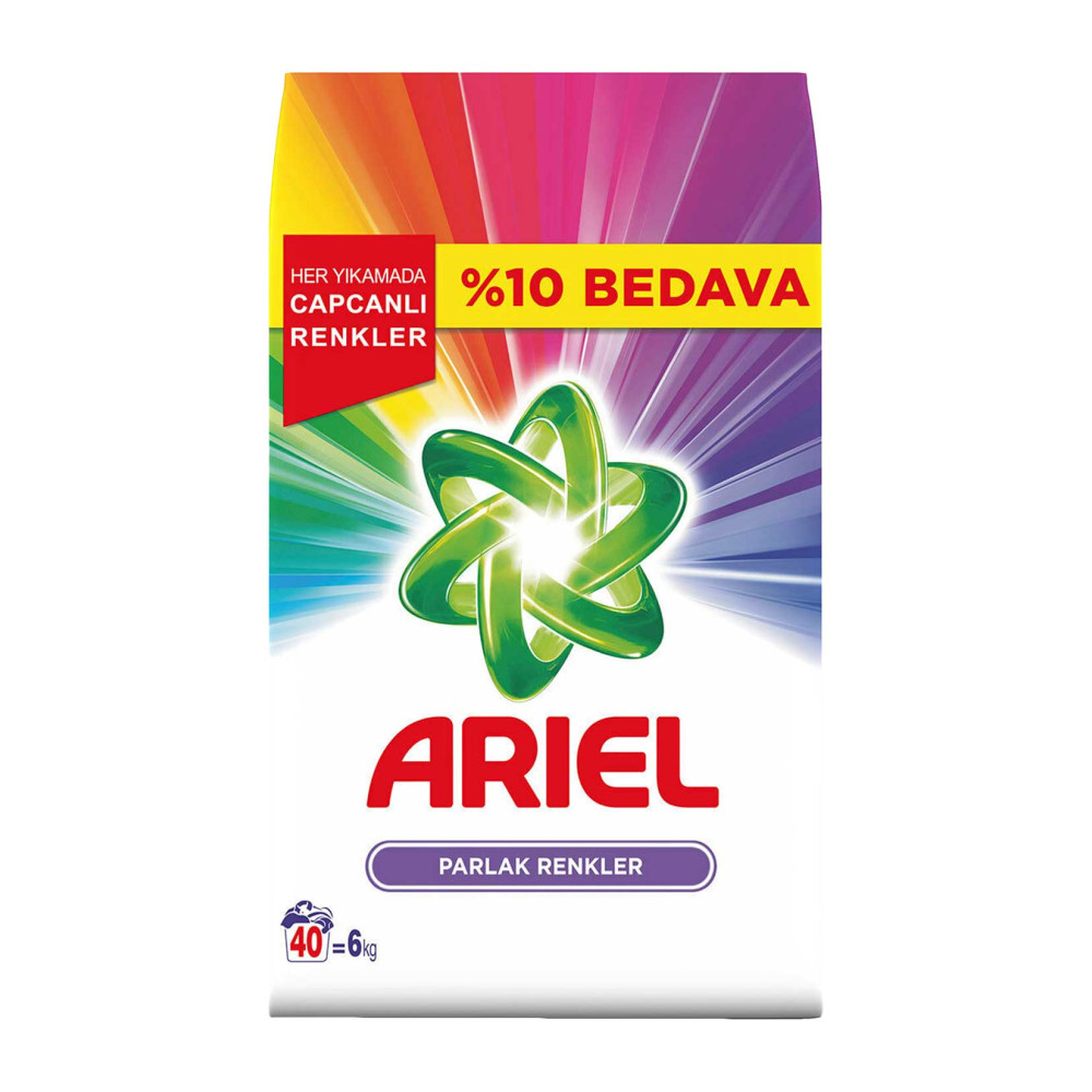 Ariel Toz Çamaşır Deterjanı 6 kg 40 Yıkama Dağ Esintisi Renklilere Öze