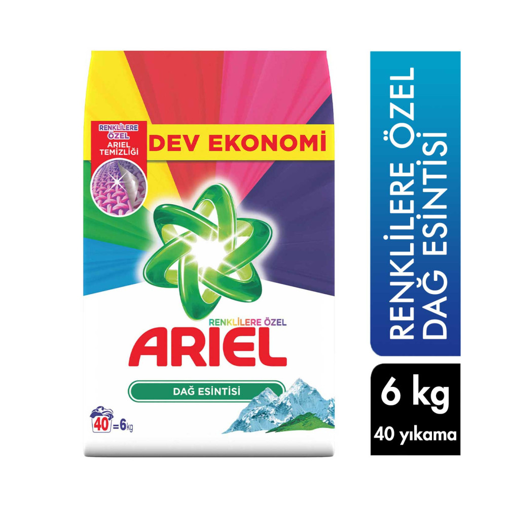 Ariel Toz Çamaşır Deterjanı 6 kg 40 Yıkama Dağ Esintisi Renklilere Öze Çamaşır Deterjanı Fiyatı