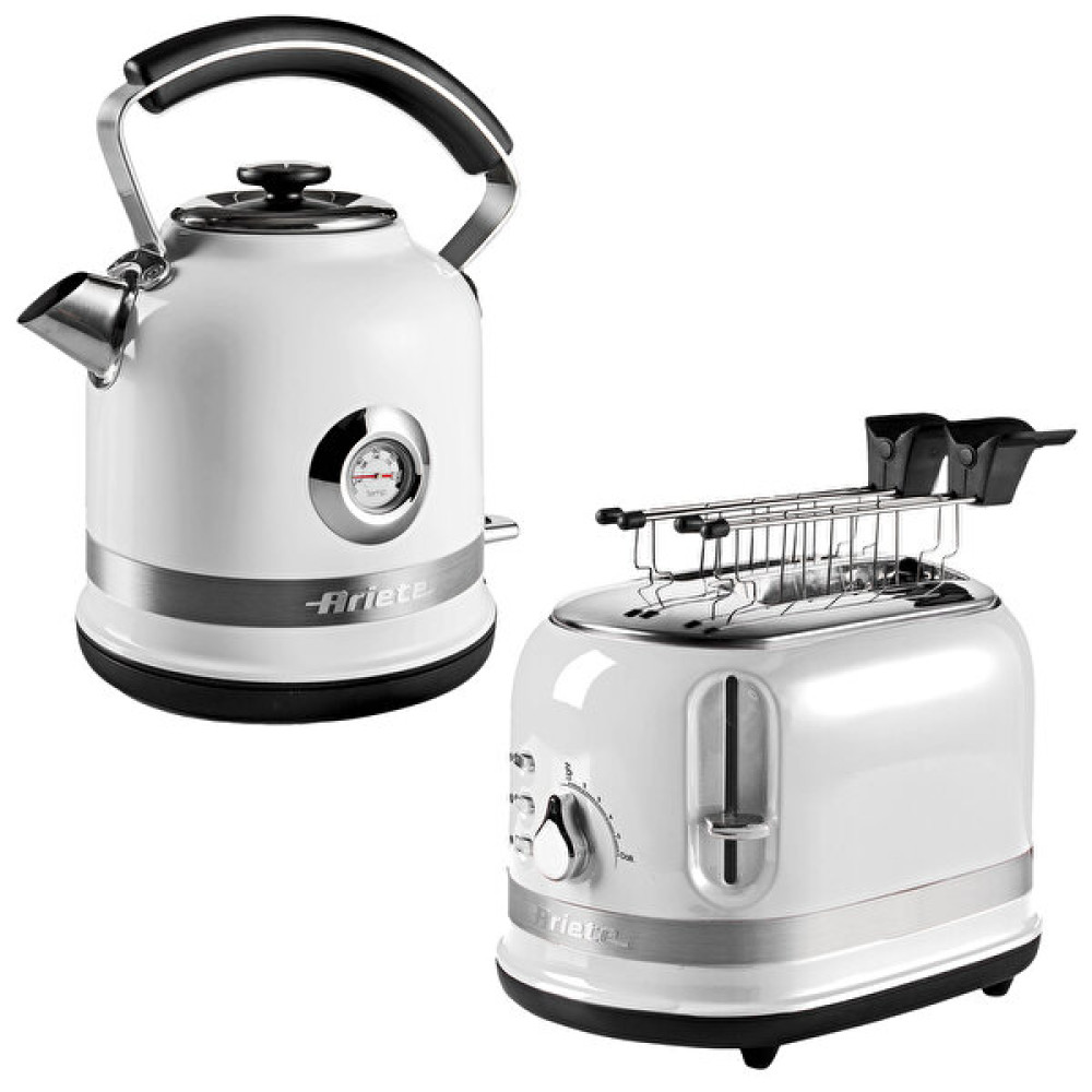 Ariete Moderna 1.7 L Beyaz Kettle ve Ekmek Kızartma Makinesi Seti Elektrikli Mutfak Aletleri Çeyiz Setleri Fiyatı