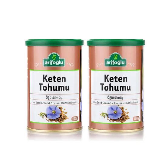 Arifoğlu 2x100 gr Öğütülmüş Keten Tohumu Teneke