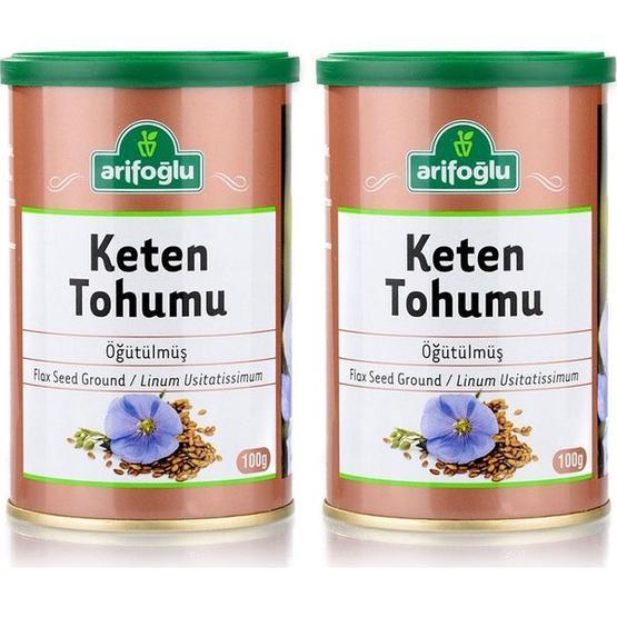Arifoğlu 2x100 gr Öğütülmüş Keten Tohumu Teneke