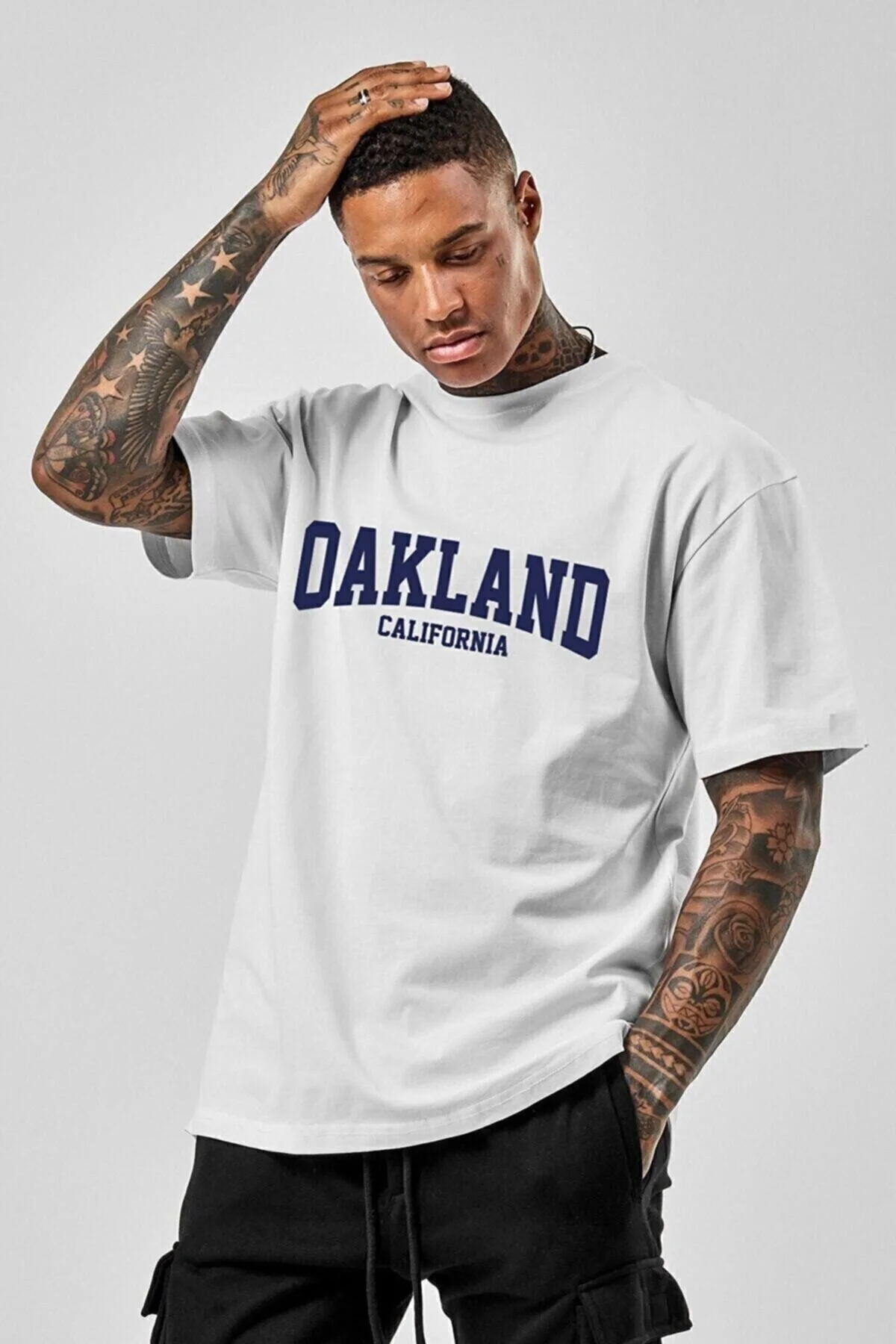 arıkoğlu kumaşçılık Unisex Oakland Baskılı Oersize Penye T-shirt Tişört S Beden" Bayan T-shirt Fiyatı