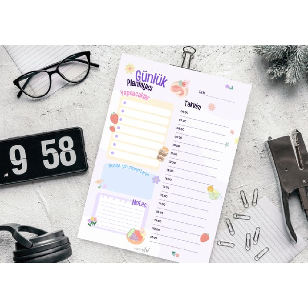 Aril Craft Günlük Planlayıcı Hatırlatıcı | Daily Planner Note, Haftalık Ajanda, Aylık Defter | A5 Not Defteri & Bloknot Fiyatı