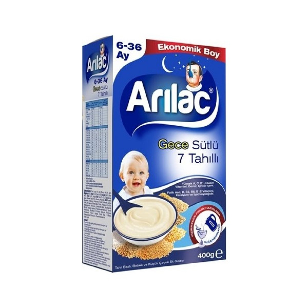 Arılac 7 Tahıllı Gece Sütlü Ekonomik 400 gr Bebek Mamaları Fiyatı