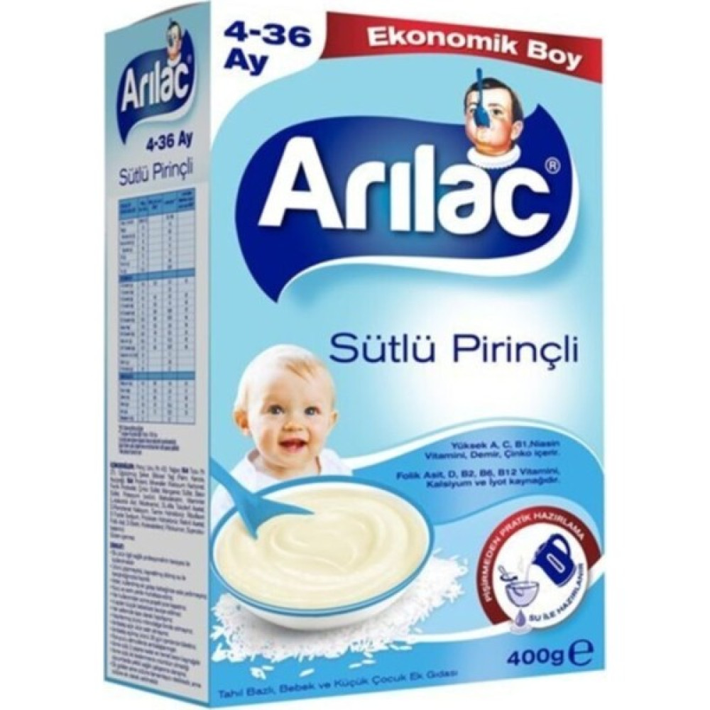 Arılac Lac Instant Ek Gıda Sütlü Pirinçli 400 gr Bebek Mamaları Fiyatı