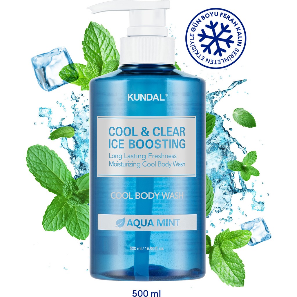 Arındırıcı ve Ferahlatıcı Vücut Yıkama Jeli KUNDAL Cool &Clear Ice Boosting Cool Body Wash Aqua Mint Giyim & İç Giyim Fiyatı
