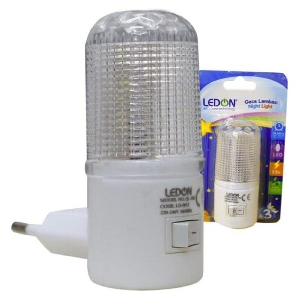 Arizzonna Ledon LD-9012 Ledli̇ Gece Lambasi Anahtarli 0.5W - Beyaz Gece Lambası Fiyatı