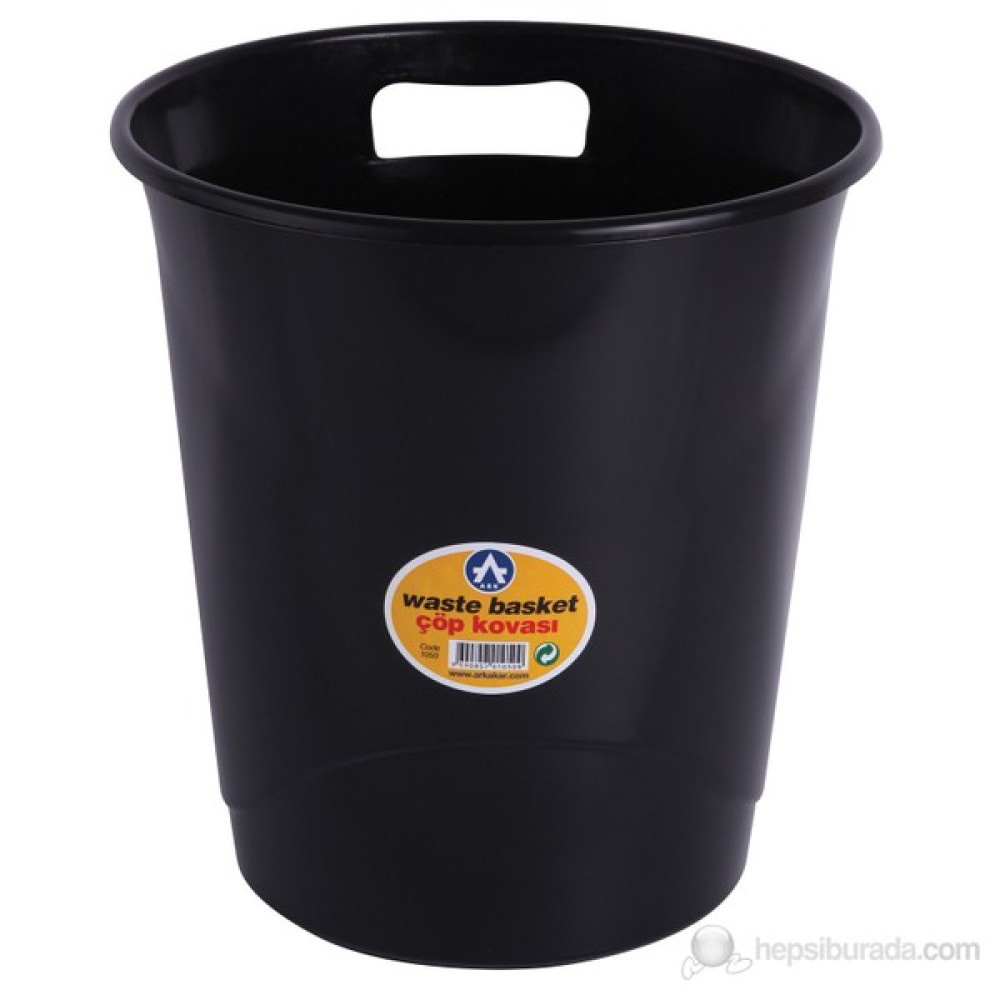 Ark Çöp Kovası 255 mm x 275 mm (9,5 L) - Siyah Ofis Çöp Kutusu Fiyatı