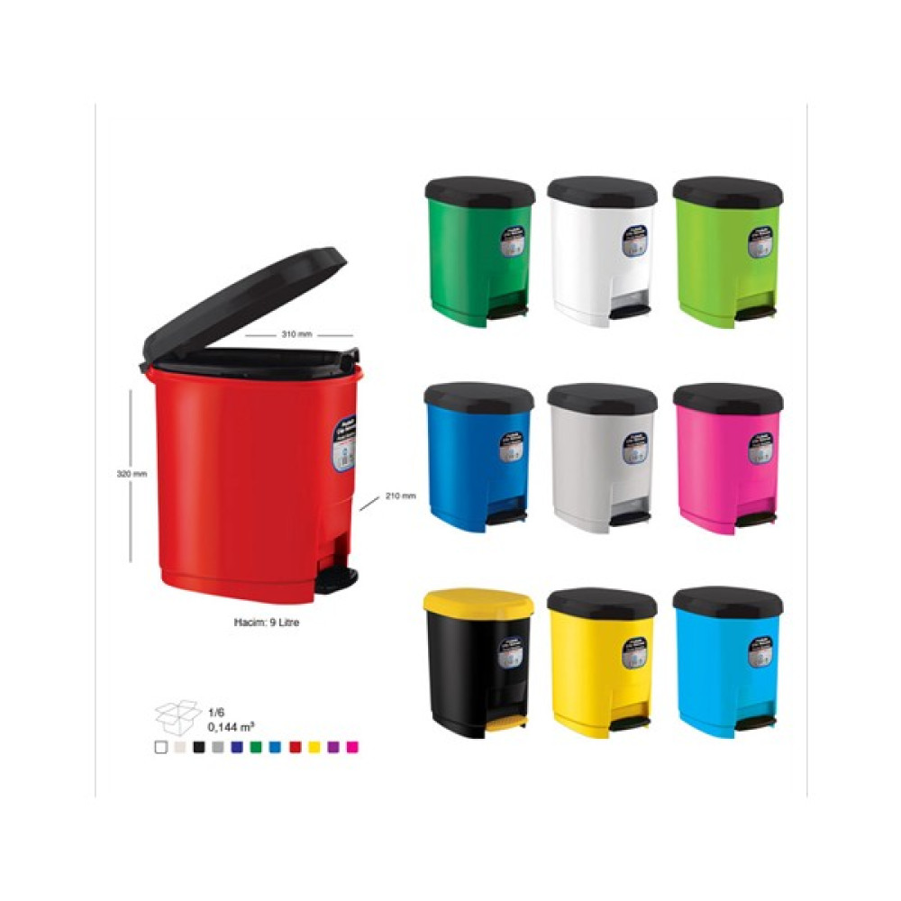 Ark Pedallı Plastik Çöp Kovası 9 Lt. 1380 Oto Boyaları Fiyatı