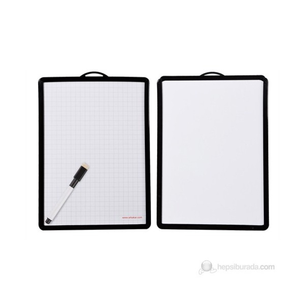 Ark Yazı Tahtası Kareli&Düz Siyah (235x320 mm) + Kalem Yazı Tahtası Kalemi Fiyatı