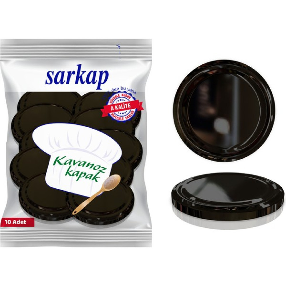 Arka Home Hijyenik Paketli 10 Adet Kavanoz Kapağı 82 mm - Siyah - 660 ml Oto Boyaları Fiyatı