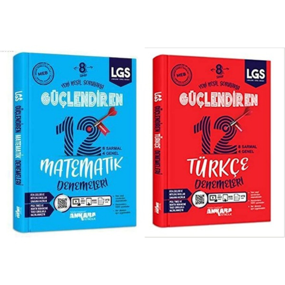 Arkadya Yayınları Ankara Yayıncılık Lgs Güçlendiren Matematik-Türkçe Deneme Seti Kaynak Kitapları Fiyatı
