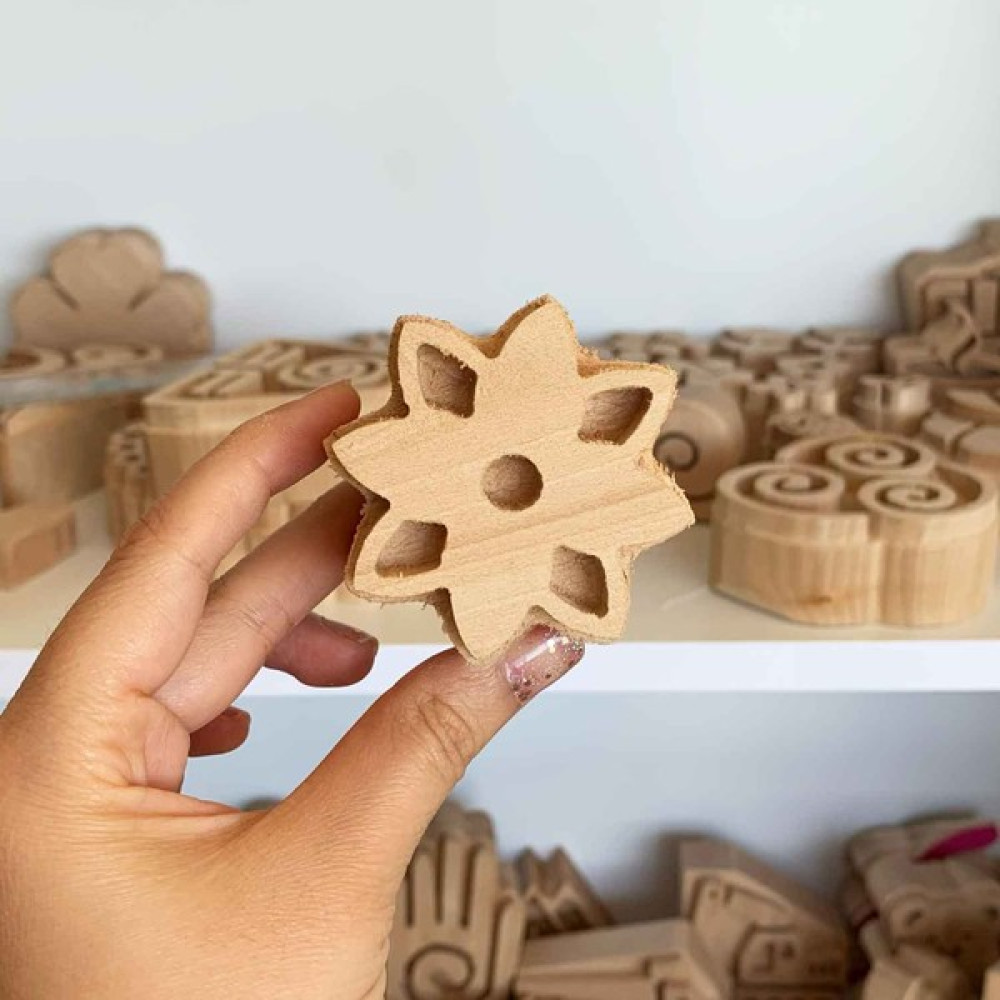 Arkaik Craft Çiçek Ahşap Baskı Kalıbı Sanatsal Malzemeler Fiyatı