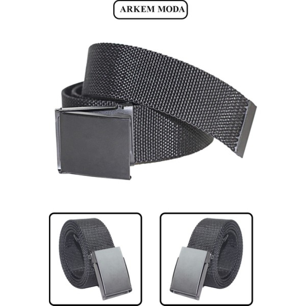 Arkem Moda Kolon Siyah Erkek Kemer Kanvas, Keten, Jean , Şort Pantolonlar Için 4 cm Erkek Kemeri Fiyatı
