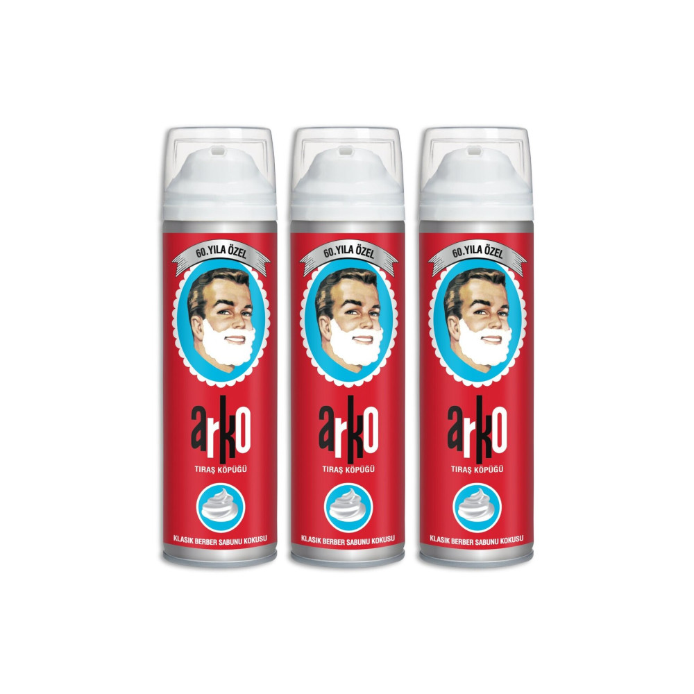 Arko Men 60. Yıl Tıraş Köpüğü 3x300ml Tıraş Jelleri / Köpükleri / Kremleri Fiyatı