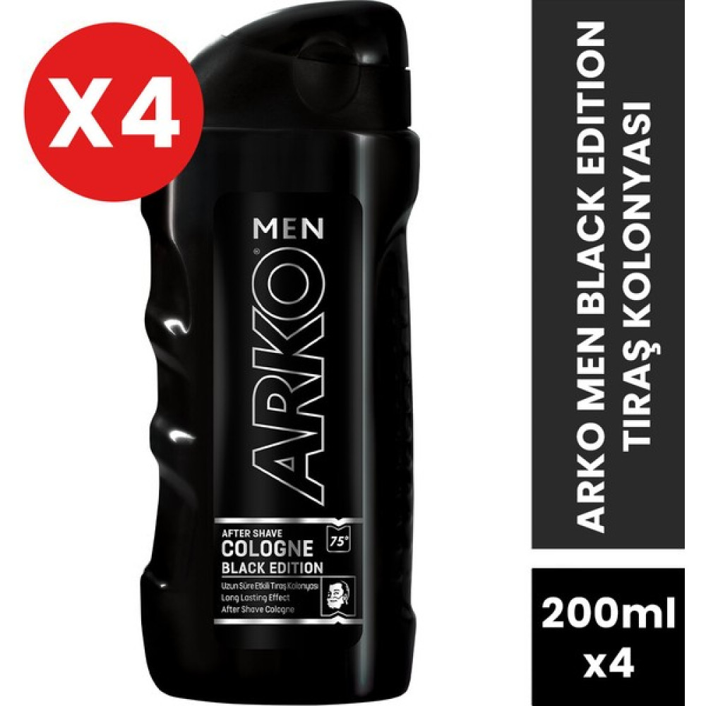 Arko Men Black Edition Tıraş Kolonyası 4x200ml Tıraş Sonrası Bakım Fiyatı