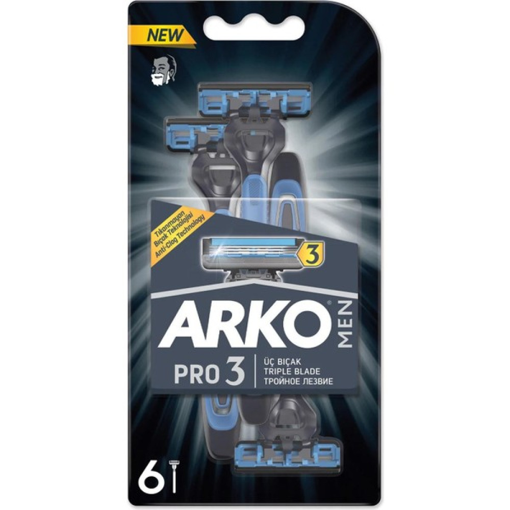 Arko Men Pro 3 Üç Bıçaklı Tıraş Bıçağı 6 Lı Tıraş Bıçağı ve Yedekleri Fiyatı