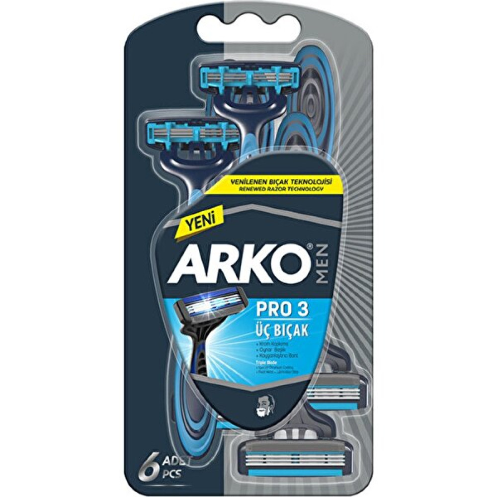 Arko Men Pro3 Tıraş Bıçağı T3 6 Lı Kategori Tıraş Bıçağı Tıraş Makineleri Fiyatı