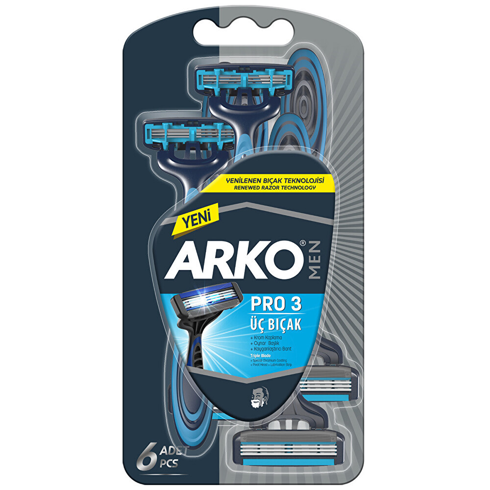 Arko Men Pro3 Tıraş Bıçağı T3 6’Lı Tıraş Bıçağı ve Yedekleri Fiyatı