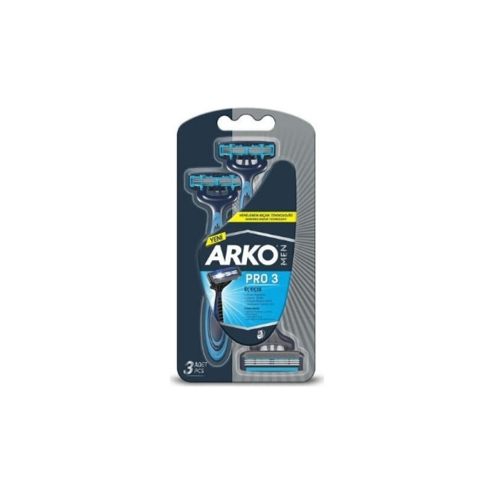 Arko Men T3 Pro 3 Bıçaklı Tıraş Bıçağı 3 Lü Tıraş Bıçağı ve Yedekleri Fiyatı